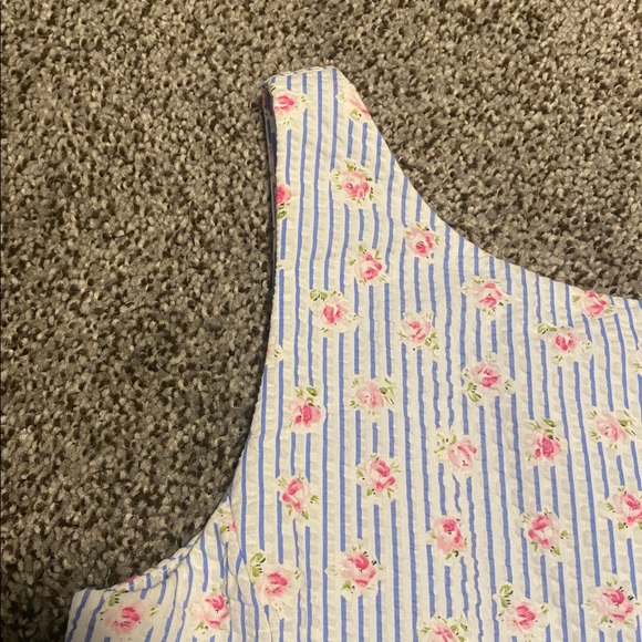 Polo by Ralph Lauren Blue and Pink Patterned Kids Dress - Picture 3 of 9